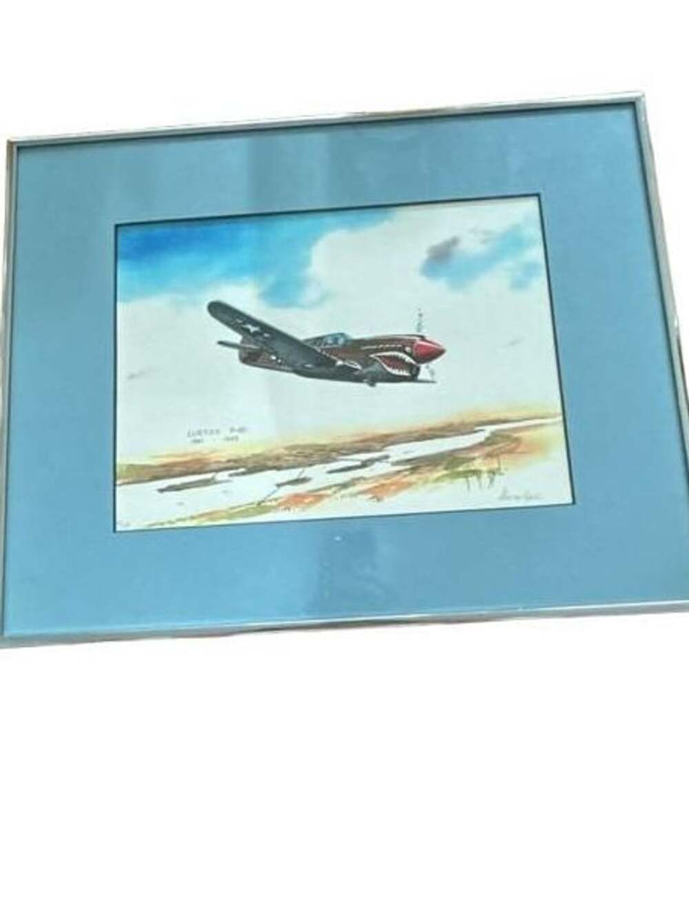 George Sperl Curtiss P-40 Fighter Plane Framed Print Signed Numbered 41/650